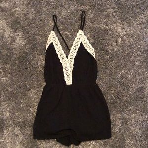 Black and white romper